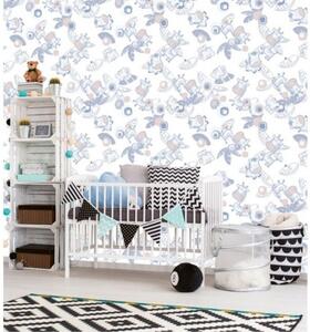 Tapet vlies de lux girafe albastre
