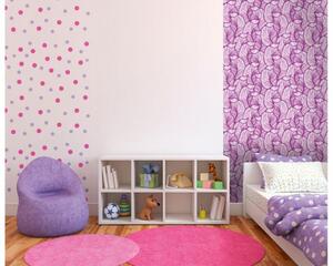 Tapet vlies de lux violet mozaic de frunze