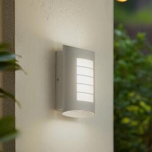 Lindby LED lampă de perete pentru exterior Ismael, alb, aluminiu, înălțime