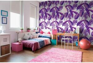 Tapet vlies de lux frunze exotice mov