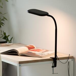 JUST LIGHT. GmbH Lampă LED cu clemă Kelly, CCT dimabilă, reglabil, Negru, Studiu / Birou, Plastic, Modern