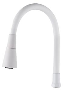 Invena Invena, pipă elastică cu 2 funcții pentru baterii de chiuvetă, albă, INV-SC-B1-226-L