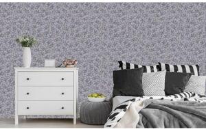 Tapet vlies de lux model floral gri