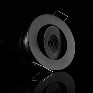 The Light Group SLC MiniOne Tilt LED lumina de încastrat negru 2.700 K, reglabil, Negru, Camera de zi / sufragerie, Metal, Modern, Corpuri de iluminat încastrate rotunde