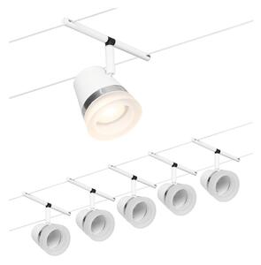 Paulmann Cone sistem cabluri set bază 5bec alb mat, Alb, Hol, Metal, Modern