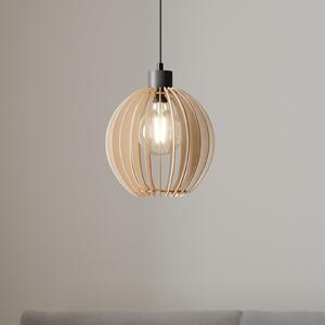 Envostar Lampă suspendată Clay din placaj de mesteacăn Ø 23 cm, reglabil, Lemn, Camera de zi / sufragerie, Lemn, Scandinavă