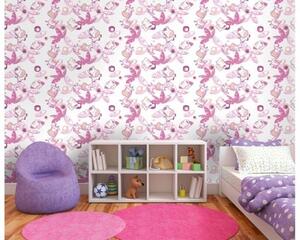 Tapet vlies de lux girafe roz
