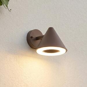 Lindby Lampa de exterior cu LED Soran, maro, metal, IP44, Maro / Rugină, Metal, Modern