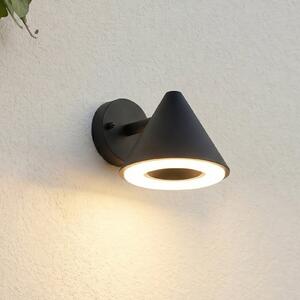 Lindby Lampa de perete pentru exterior LED Soran, negru, metal, IP44, Negru, Metal, Modern