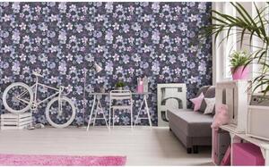 Tapet vlies de lux hibiscus violet