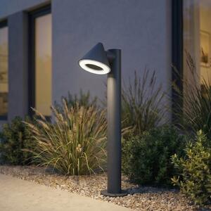 Lindby Bornă luminoasă LED Soran, negru, 60 cm, metal, IP44, Negru, Metal, Modern