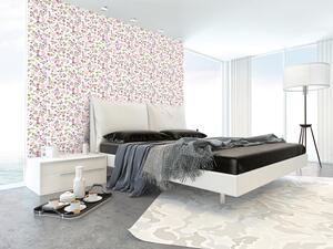 Tapet vlies de lux flori mici roz
