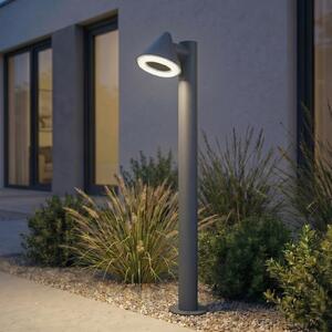 Lindby Bornă luminoasă LED Soran, negru, 100 cm, metal, IP44, Negru, Metal, Modern