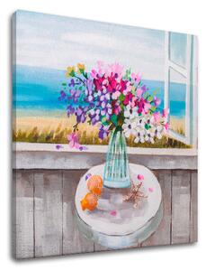 Tablou canvas FLORI IN THE VASE 1 parte - 80x80 cm