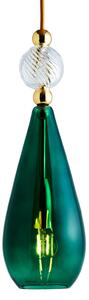 EBB & FLOW Smykke M aur iederă verde cristal swirl
