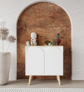 Venezia komód, zafír tölgy-fehér, 76 cm
