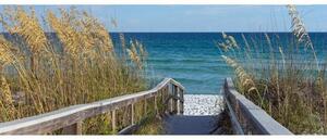 Fototapet panoramic vlies cu promenadă cu nisip 375 x 150 cm