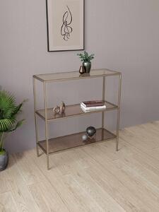 Fém komód, antik-bronz, 100 cm