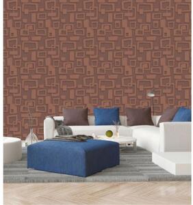 Tapet vlies de lux forme geometrice retro maro