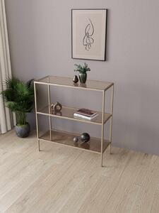 Fém komód, arany-bronz, 100 cm