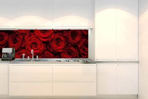 Fototapet pentru bucătărie - trandafiri roșii 180 x 60 cm