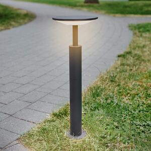 Lucande bornă luminoasă LED Fenia, 60 cm, antracit, IP65, Negru, Aluminiu, Modern