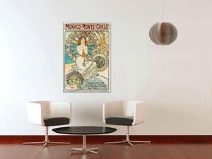Tablou canvas MONACO MONTE CARLO - Alfons Mucha REP220 - 100x70 cm