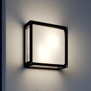 Lucande Lampă de perete exterior Aurelien, antracit, metal, 25x 25cm, reglabil, Negru, Metal, Modern
