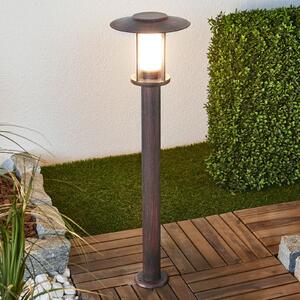 Lindby Bornă luminoasă LED Pavlos, 76 cm, culoare rugină, oțel inoxidabil