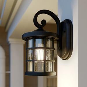 Lindby lampă de perete pentru exterior Ankea, negru, înălțime 28 cm, IP23, E27, reglabil, Negru, Plastic, Antichitate, Felinar