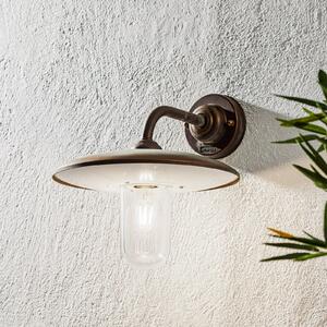 Moretti Luce Casale lumină de perete în aer liber, cupru antic sticlă transparentă, reglabil, Cupru, Metal, Casă de țară / Rustic
