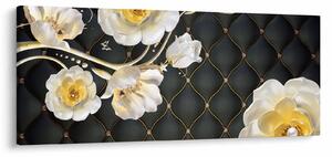 Tablou - Imagine cu flori de trandafir alb (120x50 cm)