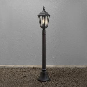 Konstsmide Lampă de trotuar Firenze, negru, Negru, Sticlă, Casă de țară / Rustic