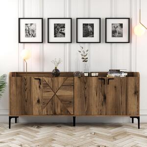 Venedik komód, dió, 180 cm