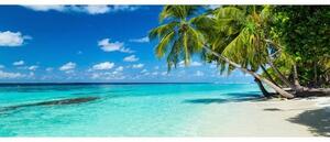 Fototapet panoramic vlies cu paradis tropical 375 x 150 cm