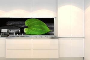 Fototapet pentru bucătărie - frunză verde 180 x 60 cm