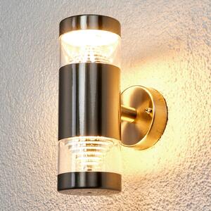 Lindby LED-aparat de iluminat pentru exterior Lanea, 21 cm, oțel inoxidabil,, Metalic, Oțel inoxidabil, Modern