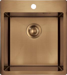 Deante Olfato, chiuveta din otel inoxidabil, 1 compartiment 450x505x200 mm, maro, ZPO_C10A