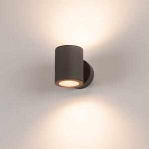 SLV Sitra Up-Down LED lampă de perete pentru exterior, antracit, Negru, Metal, Modern