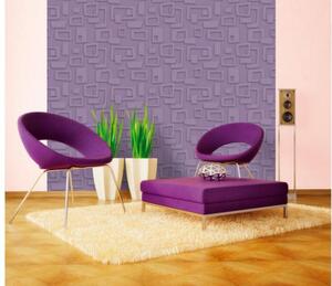 Tapet vlies de lux geometric retro mov forme