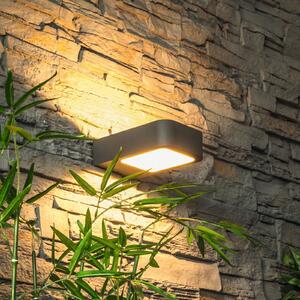 Heitronic Aplică LED modernă Juna de exterior, Negru, Metal, Modern