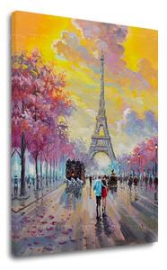 Tablou canvas WALKING IN PARIS 1 parte - 40x60 cm