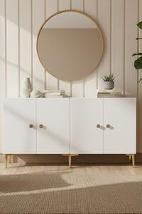 Simple komód, fehér-arany, 150 cm