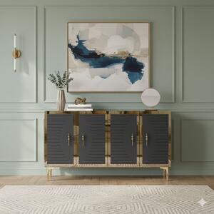 Tuna komód, antracit-arany, 120 cm – TR555CHM1375