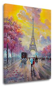 Tablou canvas WALKING IN PARIS 1 parte - 40x60 cm