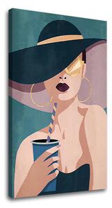 Tablou canvas WOMAN IN A HAT 002 - 40x60 cm