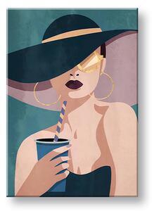 Tablou canvas WOMAN IN A HAT 002 - 40x60 cm