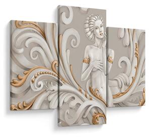 Tablou - Imagine a zeiței într-un fundal ornamental (90x60 cm)