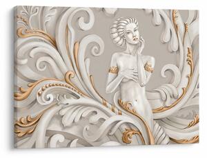 Tablou - Imagine a zeiței într-un fundal ornamental (70x50 cm)