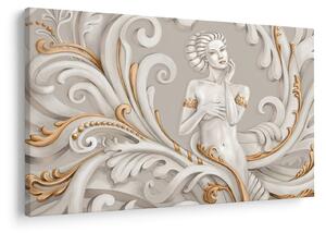Tablou - Imagine a zeiței într-un fundal ornamental (90x60 cm)